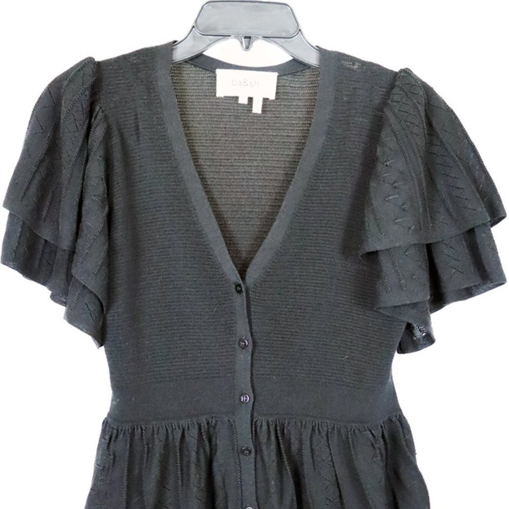 ba&sh - Ruffled Cropped Cardigan